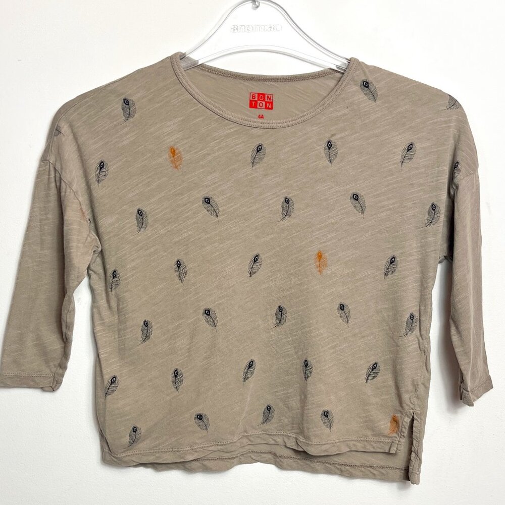 Bonton kids feather shirt size 4